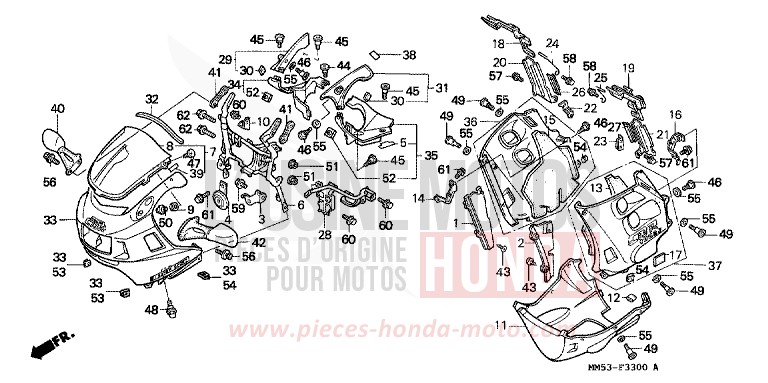 WINDLAUF (CBR1000FH/FJ/FM) von CB1300 Super Bold'or ABS PB205K (PB205K) von 1987